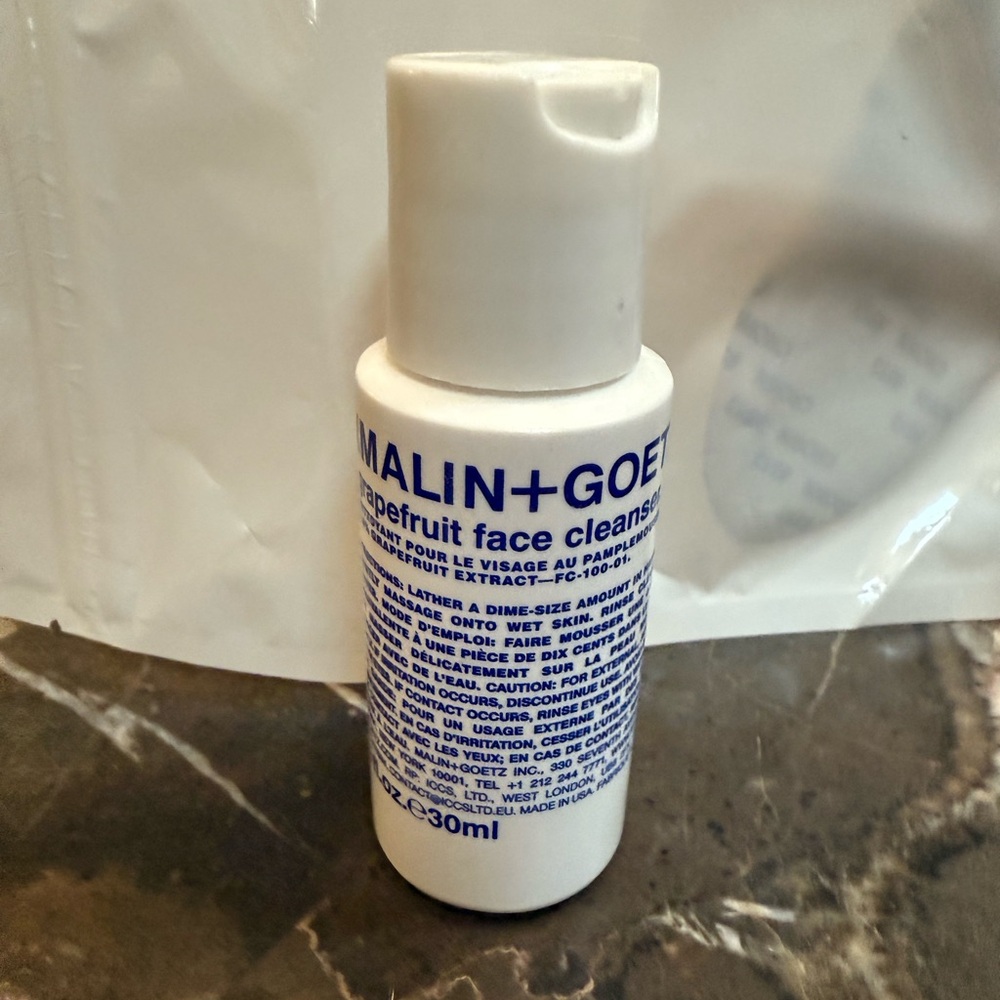 MALIN+GOETZ Grapefruit Face Cleanser - White Bottle 30ml NWT